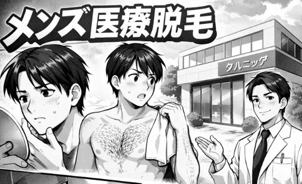 メンズ医療脱毛の流れをやさしく解説するイメージ画像